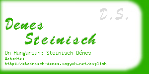 denes steinisch business card