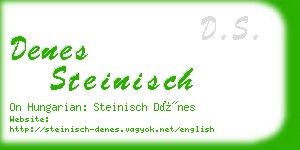 denes steinisch business card